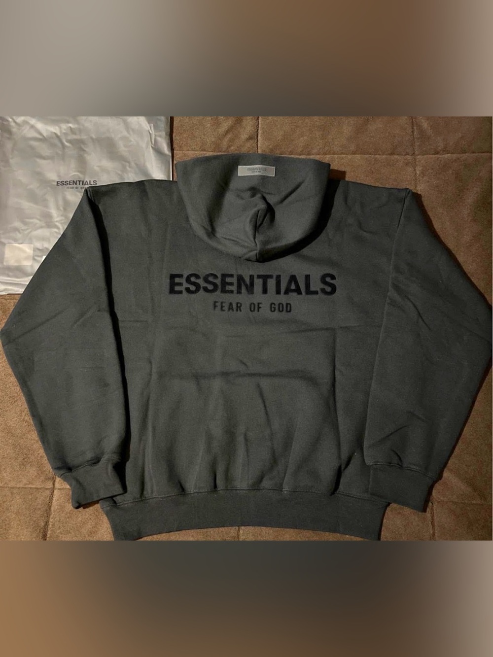 Fear of God ESSENTIALS Charcoal Gray Pullover Hoodie